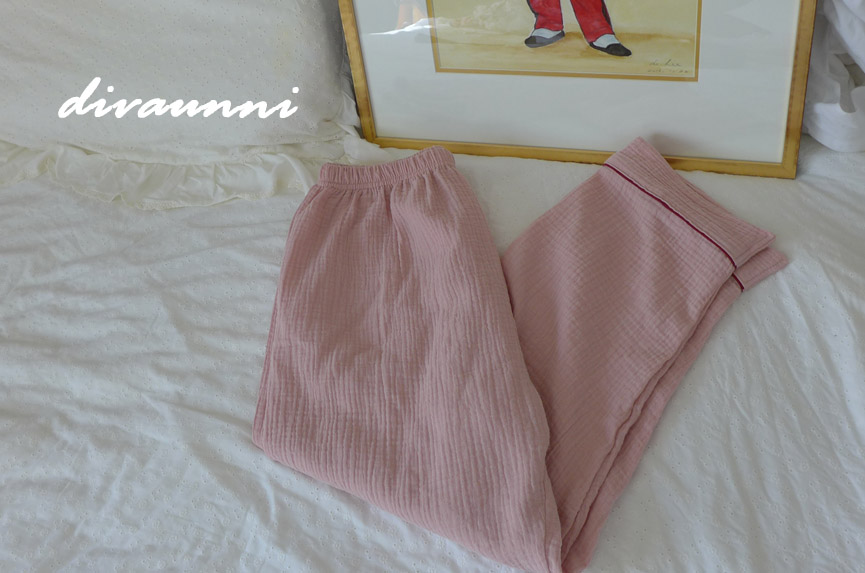 New cotton double gauze pajamas couple pajamas New