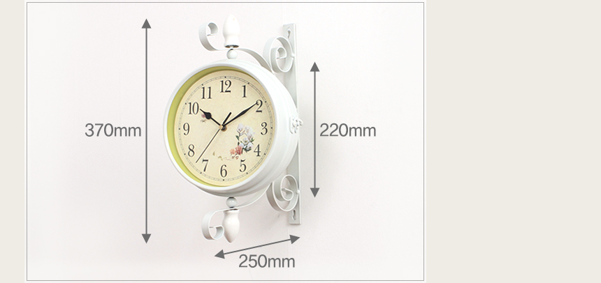 Silent Interior Vintage Double Sided Watch Wall Ha