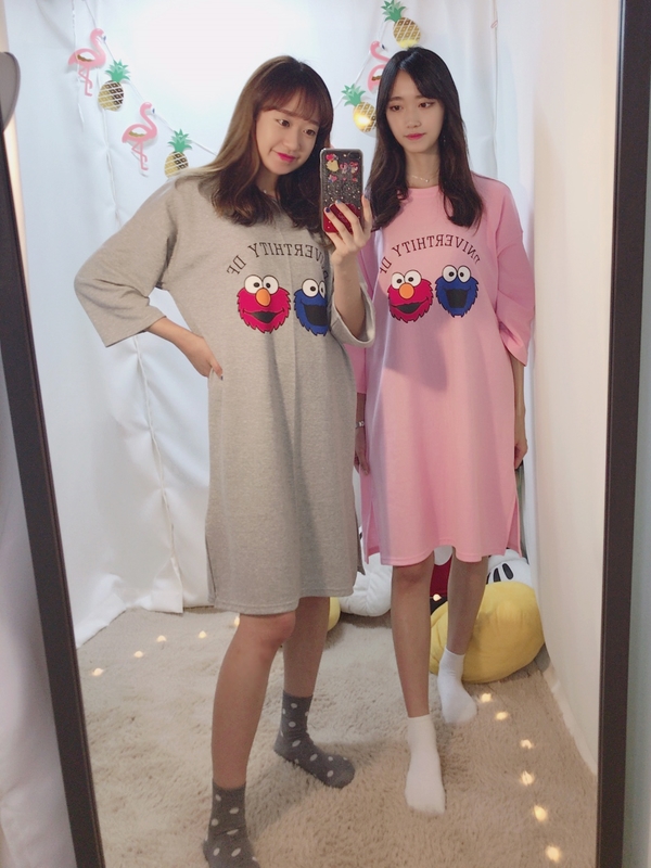 New Elmo Cookie Loose Pocket Homewear Long Sleeve 