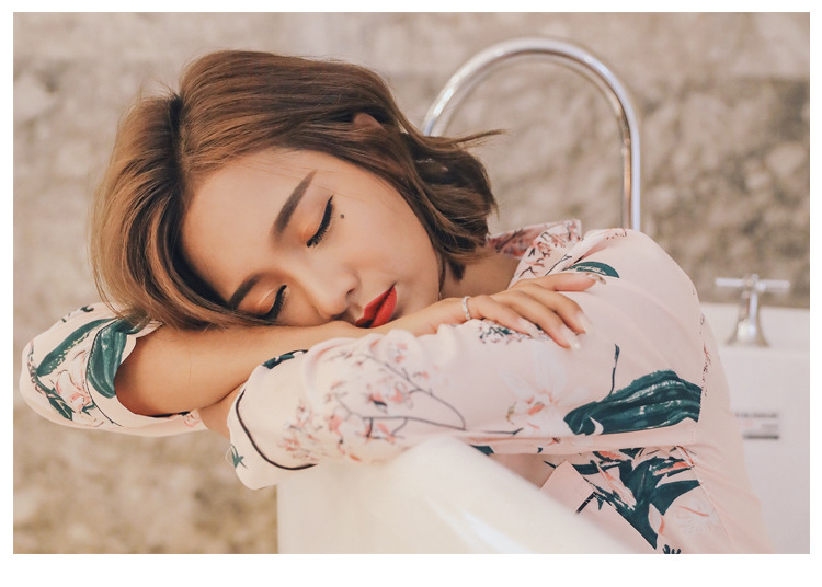 New imported high-grade palm tree autumn two-piece