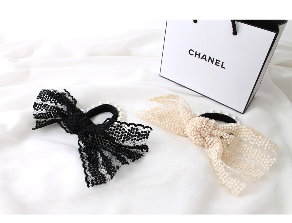 Lace ribbon pearl hair lace pretty pretty girl cut