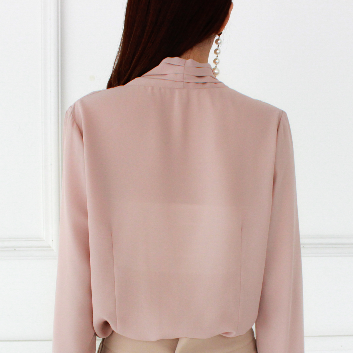 NEW FASHION LADY GIRL Blouse V neck chiffon basic 