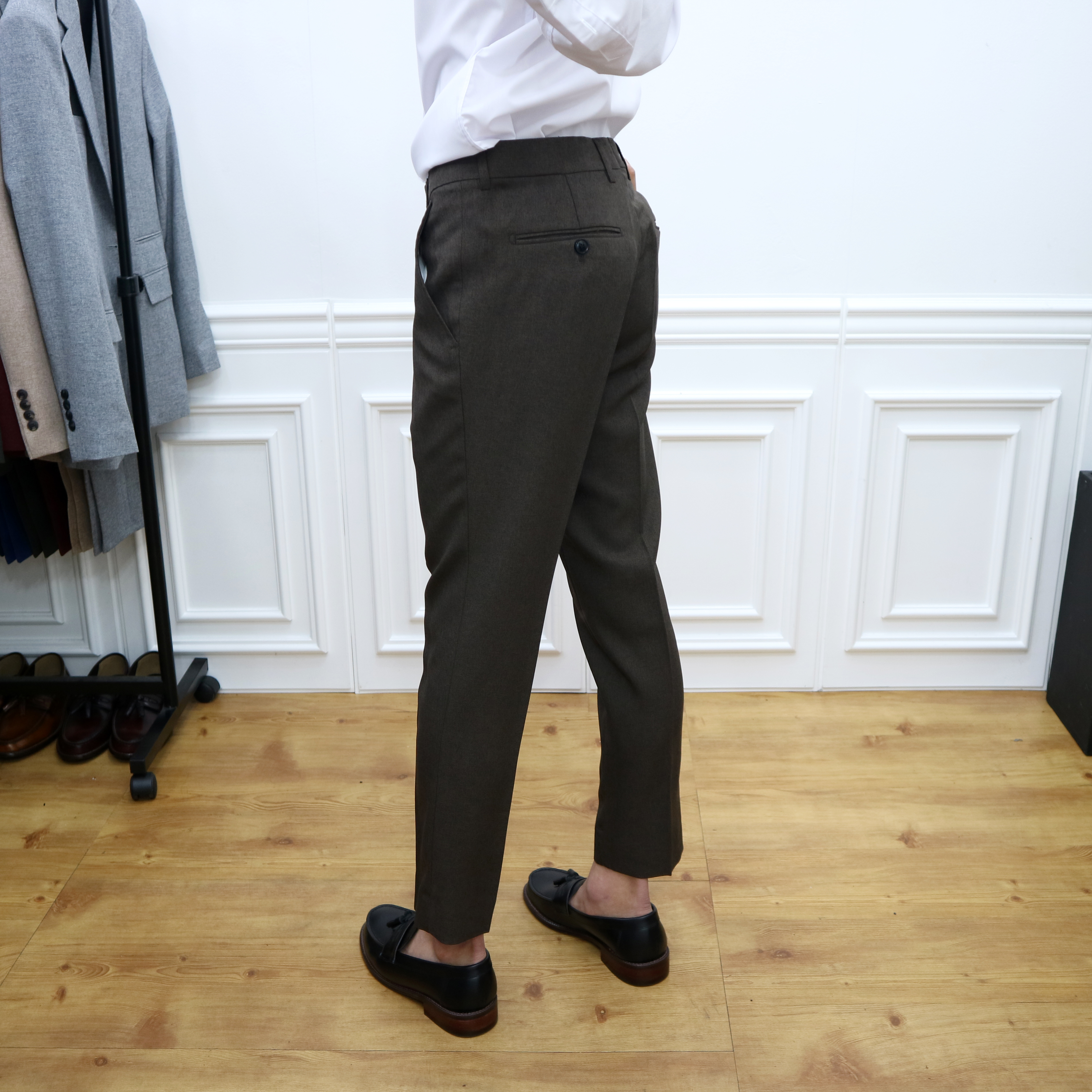 New Men's Pants Men's Fall Brown Spandex Sim