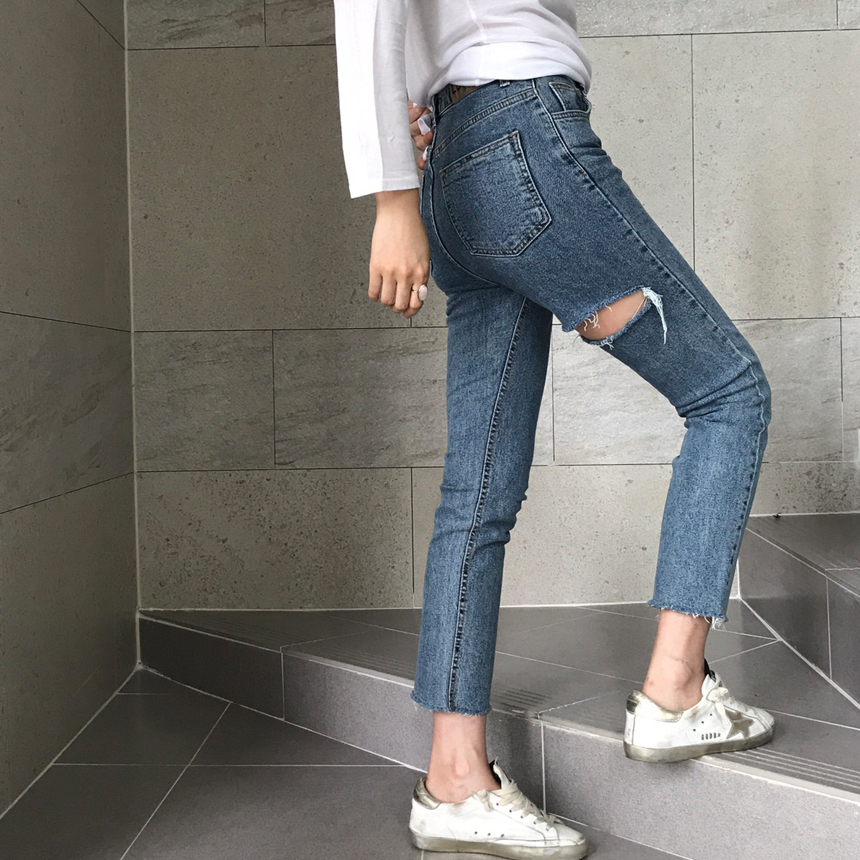 Women Jeans Pants Torn Torn Jeans Date Women Fall 