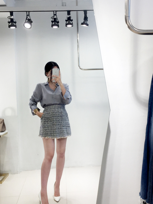 NEW FASHION LADY GIRL Blouse Cheongdam SILKET BLAC