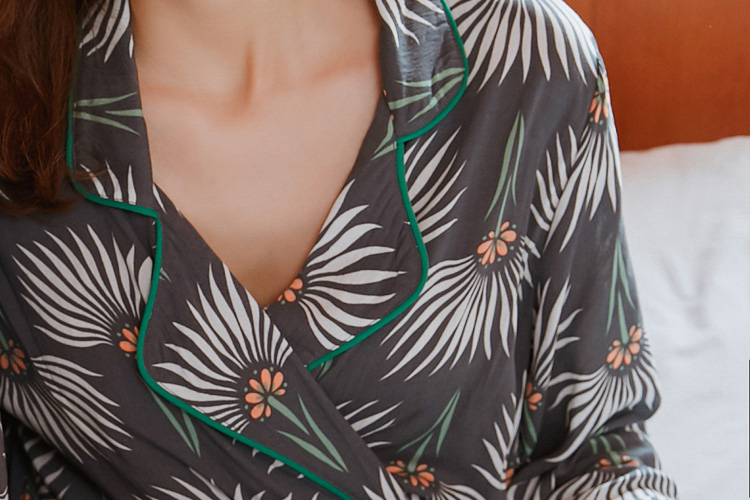 New Flower Fall Couple Pajamas City Miller Look Wo