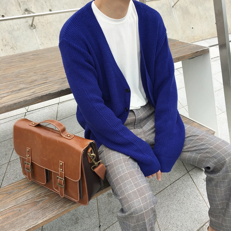 New Men's Pants Glen Check Wide Slacks 2color M