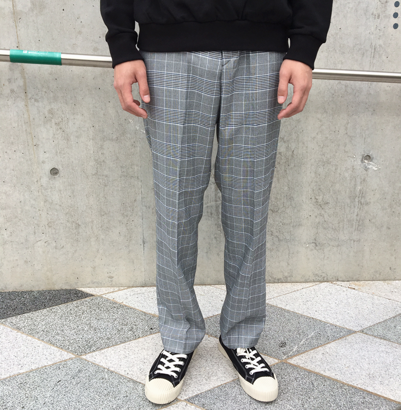 New Men's Pants Glen Check Wide Slacks 2color M