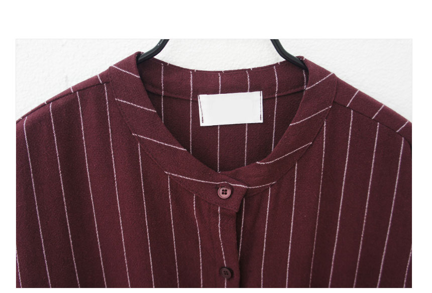 New Fall Robe Striped Shirt Dress Urban Style Wedd