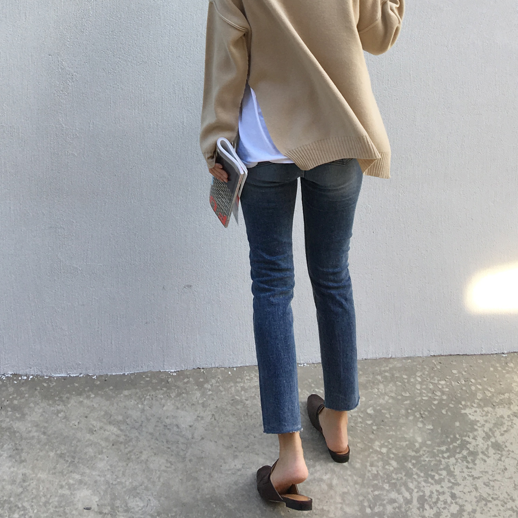 Women Jeans Pants Cutting Lace Loom Denim Pants Sl