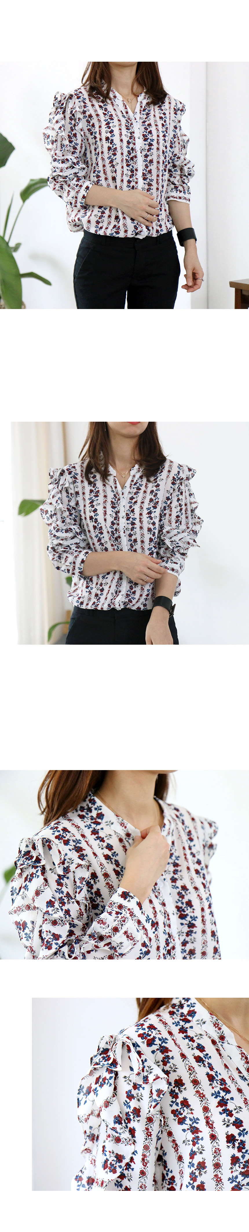 NEW FASHION LADY GIRL Blouse Ruffle Fall Flower Ch