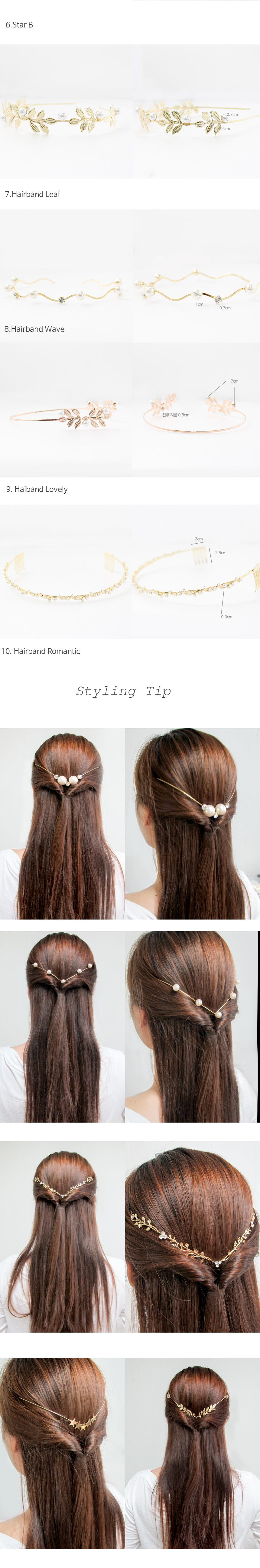 Goddess hair back headband Wedding band Pearl cubi