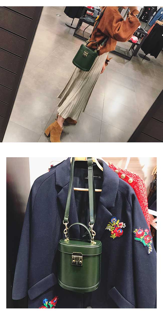 New Chalcedony Mini Buckets Tote Cross Back Brown 