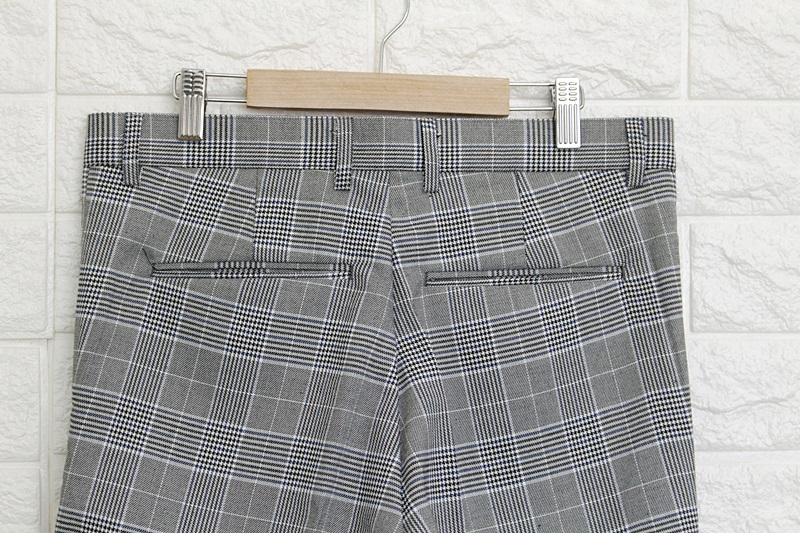 New Men's Pants Glen Check Wide Slacks 2color M