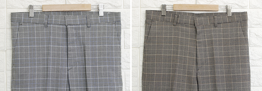 New Men's Pants Glen Check Wide Slacks 2color M