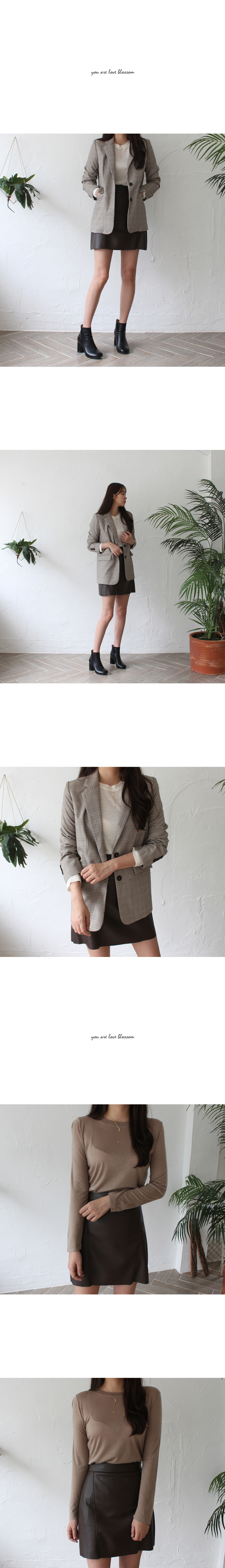 Autumn A Line Leather Mini Skirt Brown Pink Leathe