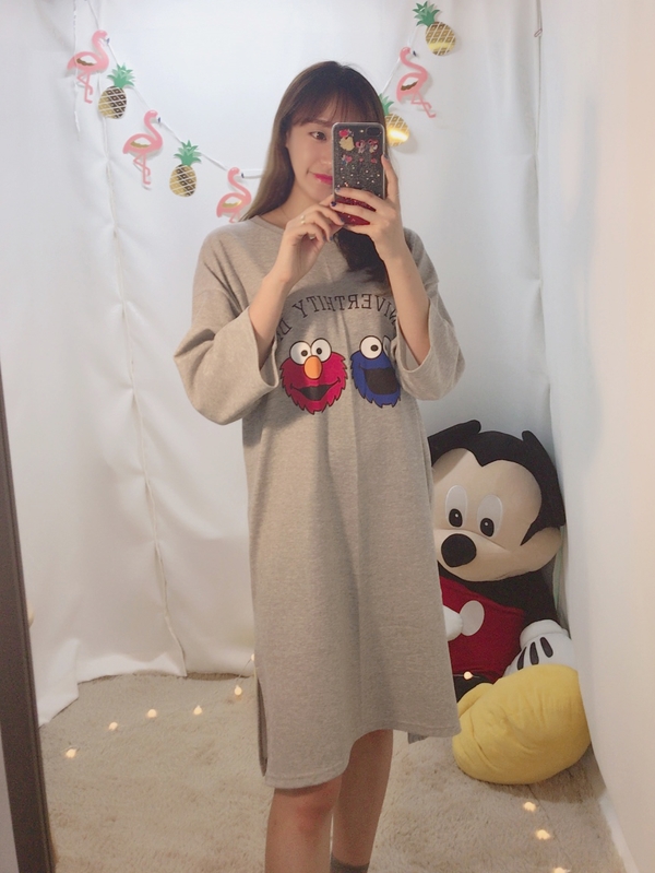 New Elmo Cookie Loose Pocket Homewear Long Sleeve 