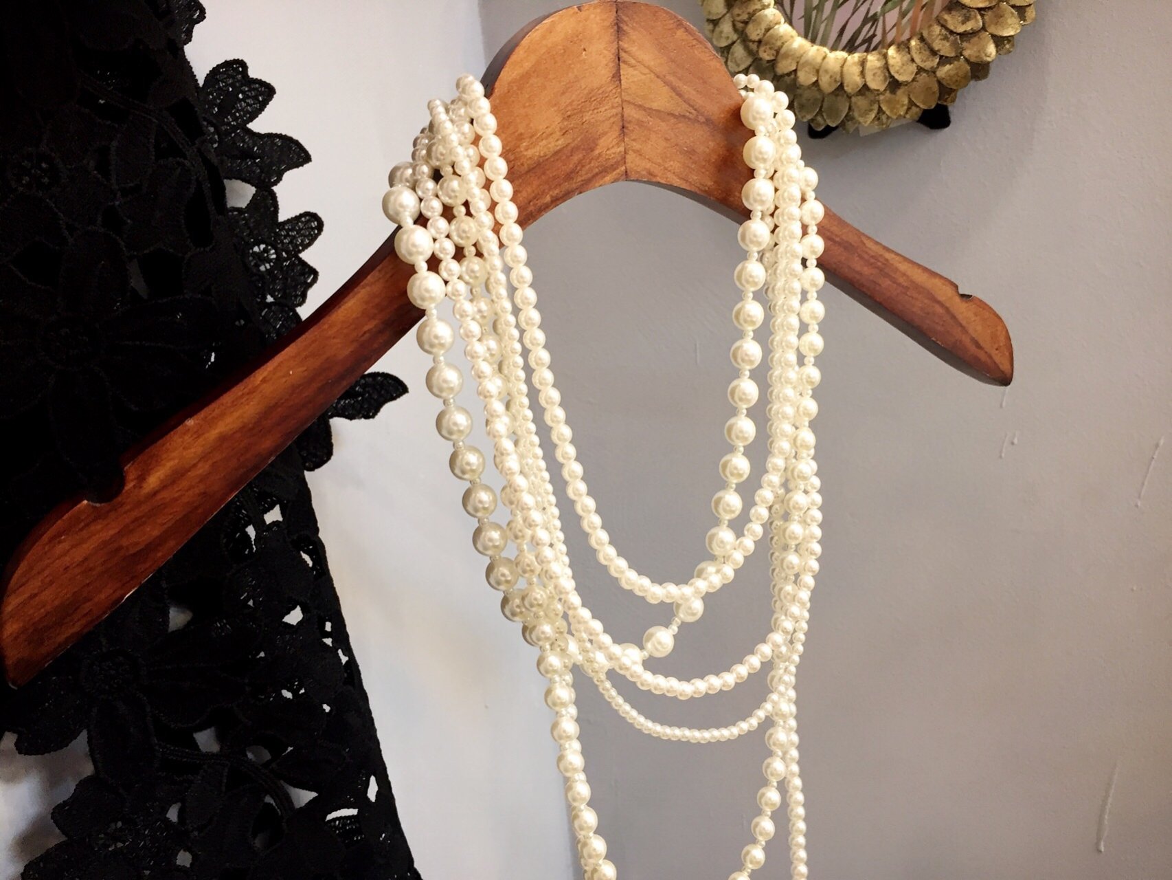 Pearl Necklace Luxury Pattern Wedding Fashion Popp