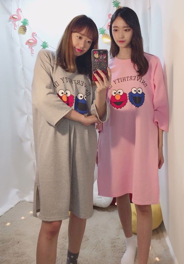 New Elmo Cookie Loose Pocket Homewear Long Sleeve 