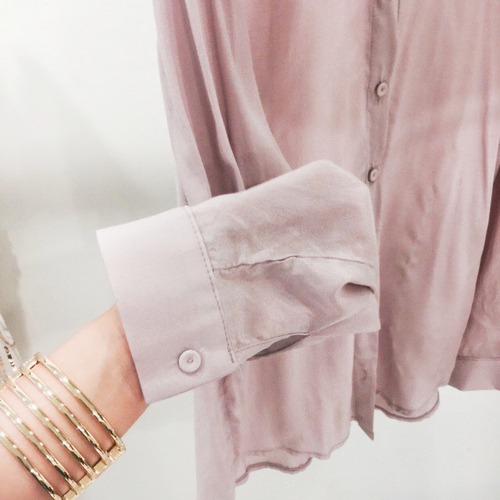 NEW FASHION LADY GIRL Blouse Cheongdam SILKET BLAC