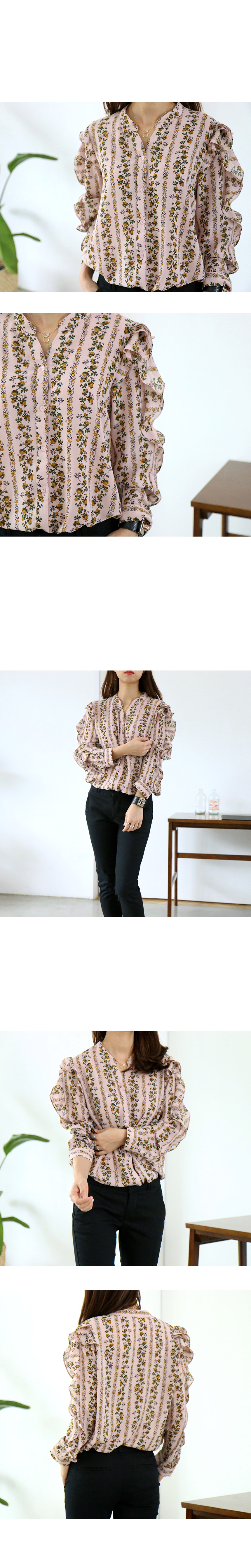 NEW FASHION LADY GIRL Blouse Ruffle Fall Flower Ch