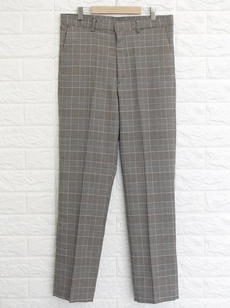 New Men's Pants Glen Check Wide Slacks 2color M