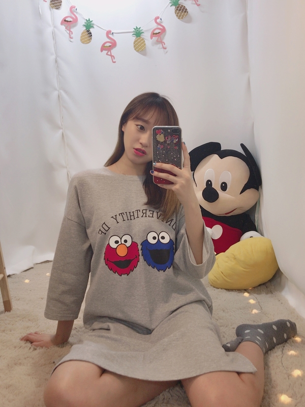 New Elmo Cookie Loose Pocket Homewear Long Sleeve 
