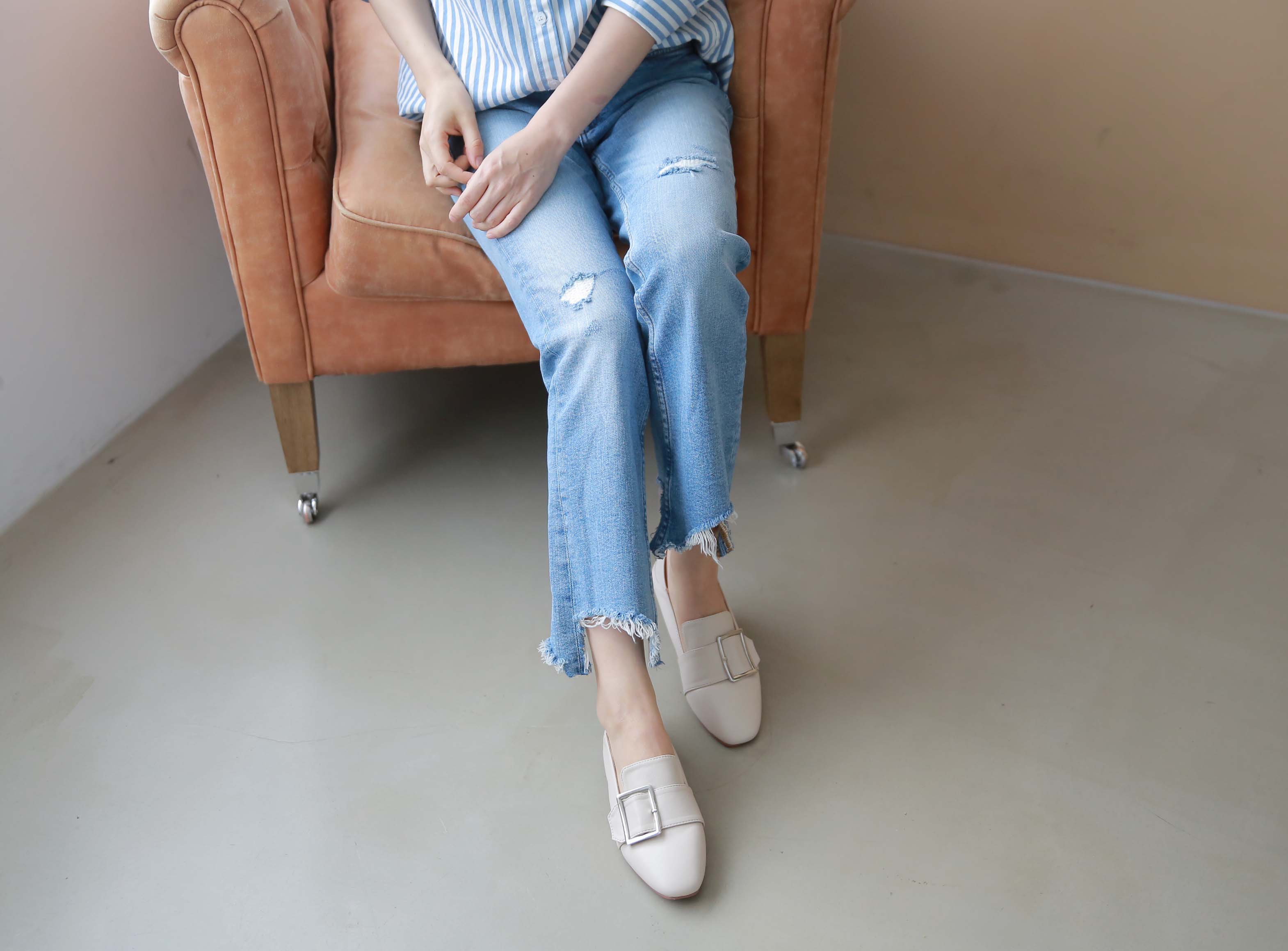 New The Classy Square Buckle Blower 1.5cm 2color F