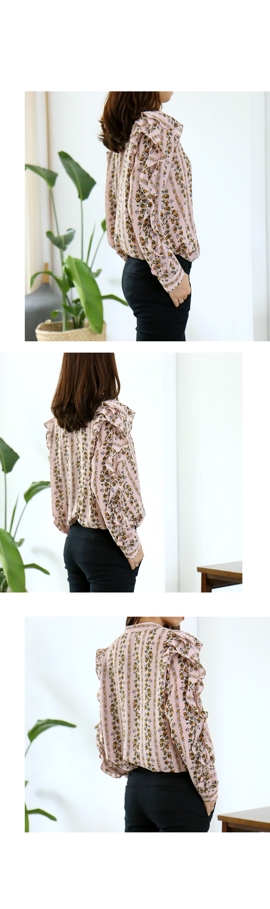NEW FASHION LADY GIRL Blouse Ruffle Fall Flower Ch