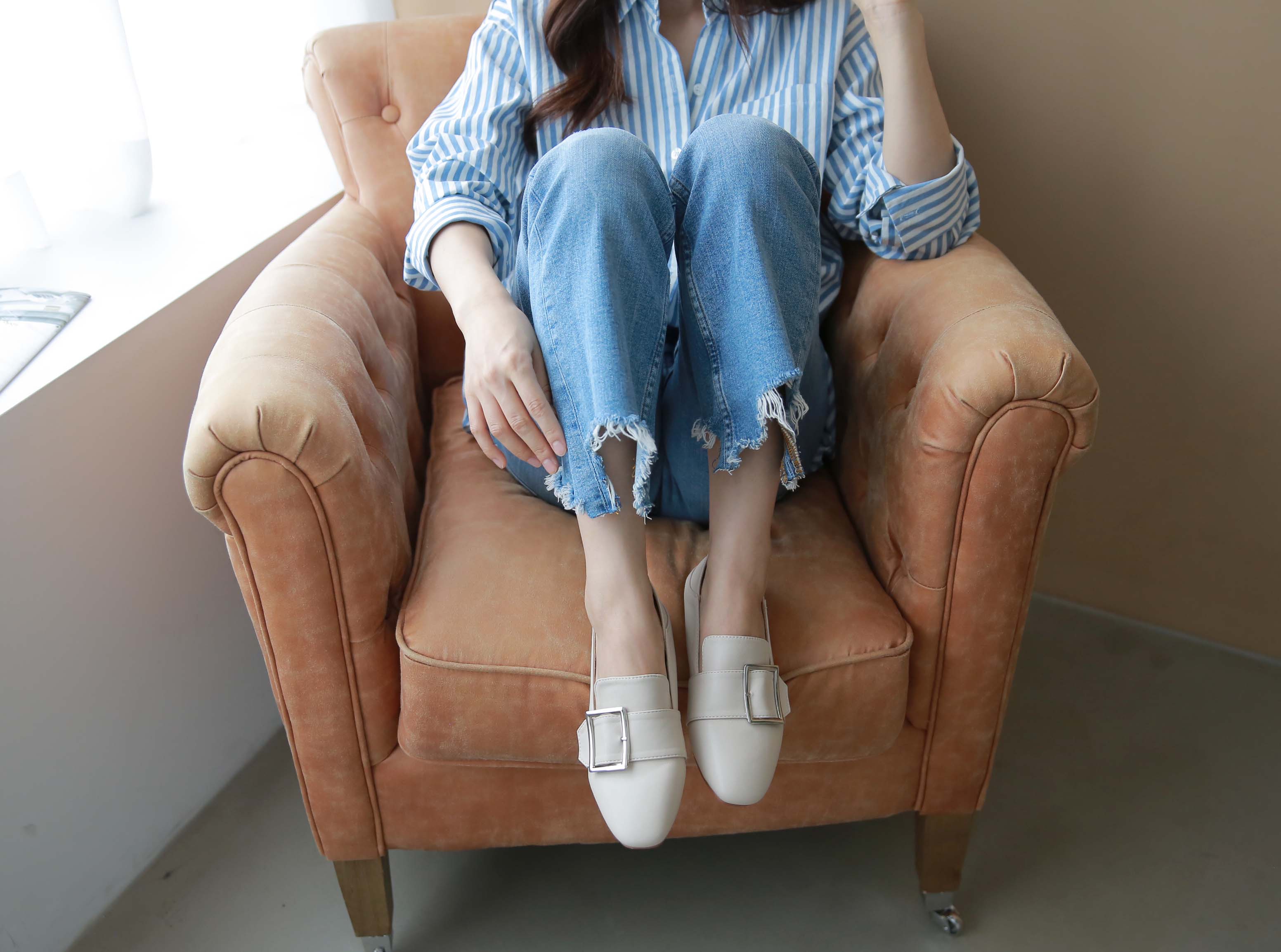 New The Classy Square Buckle Blower 1.5cm 2color F