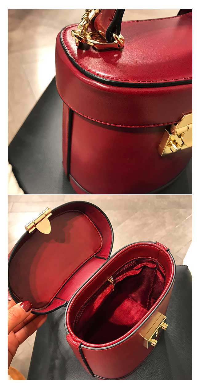 New Chalcedony Mini Buckets Tote Cross Back Brown 