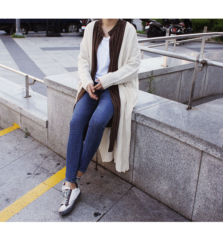 New Fall Robe Striped Shirt Dress Urban Style Wedd