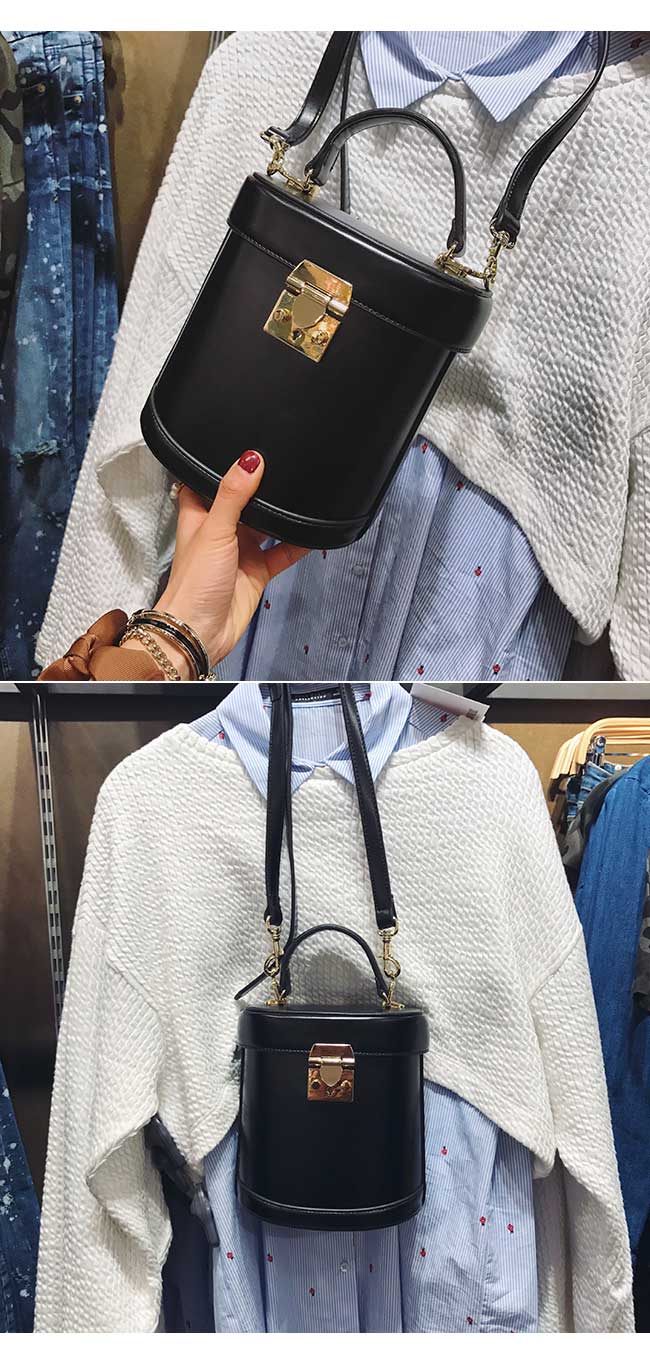 New Chalcedony Mini Buckets Tote Cross Back Brown 