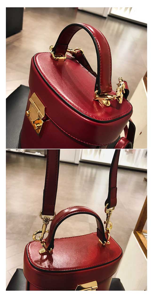 New Chalcedony Mini Buckets Tote Cross Back Brown 