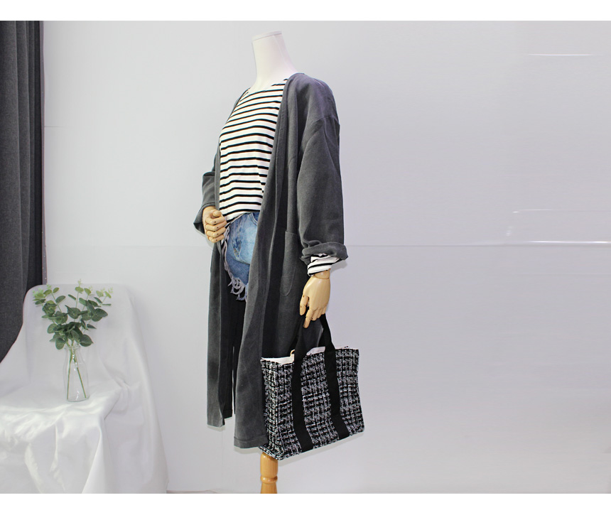 New Women's Bags Tweed Square Tote JS Sarah Dai