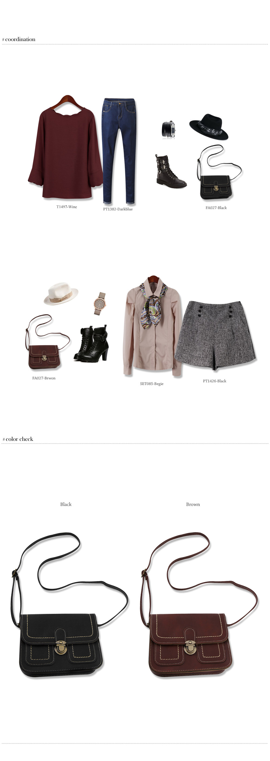 New Stitch Mini Cross Back Bagny Elle Vintage Bag 