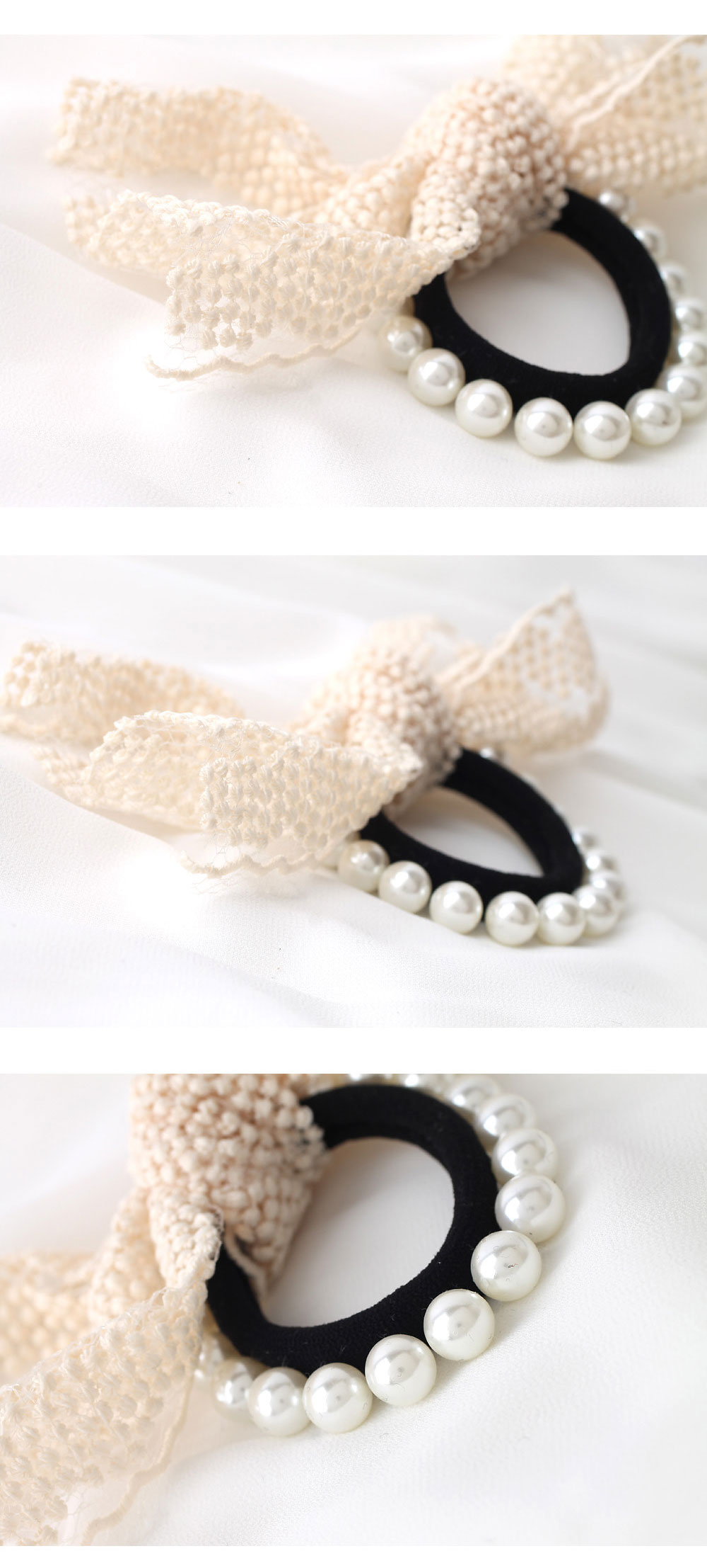 Lace ribbon pearl hair lace pretty pretty girl cut