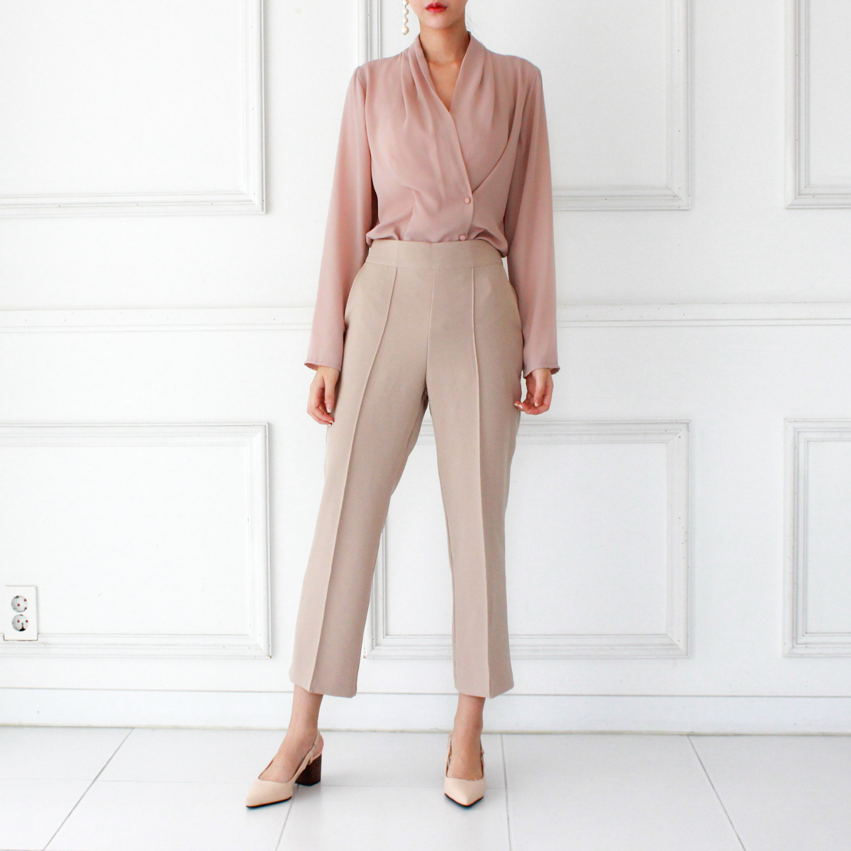 NEW FASHION LADY GIRL Blouse V neck chiffon basic 