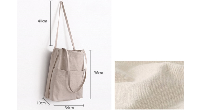 Plain Eco Bag Cloth Bag Men Women Daily Canvas Bag