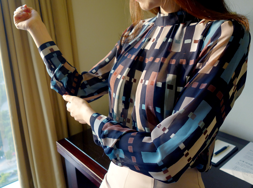 NEW FASHION LADY GIRL Blouse Chiffon blouse with c