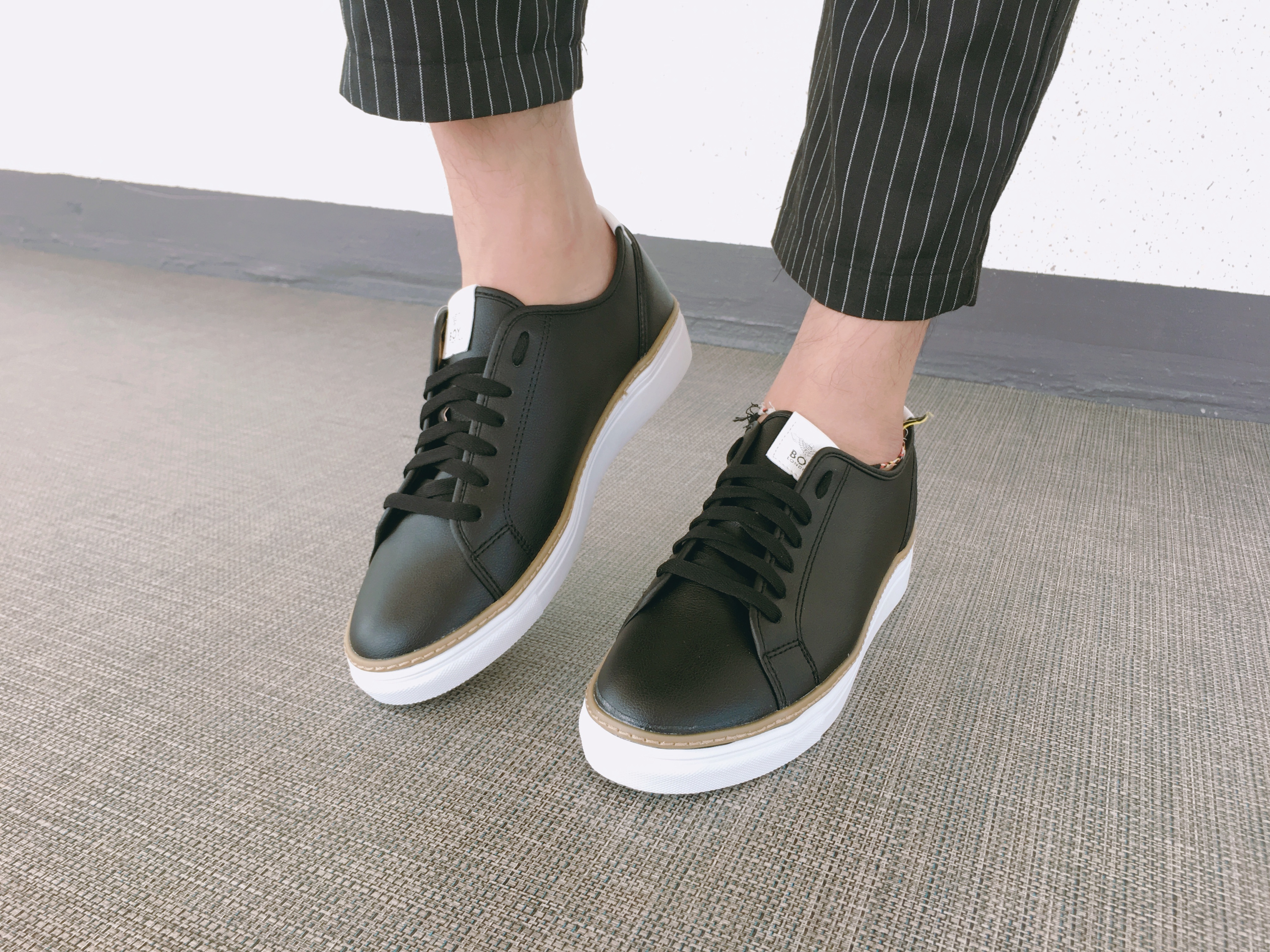 Men Height Shoes Men's tall white black sneaker