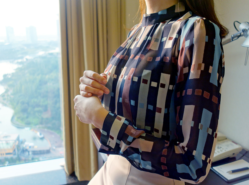 NEW FASHION LADY GIRL Blouse Chiffon blouse with c