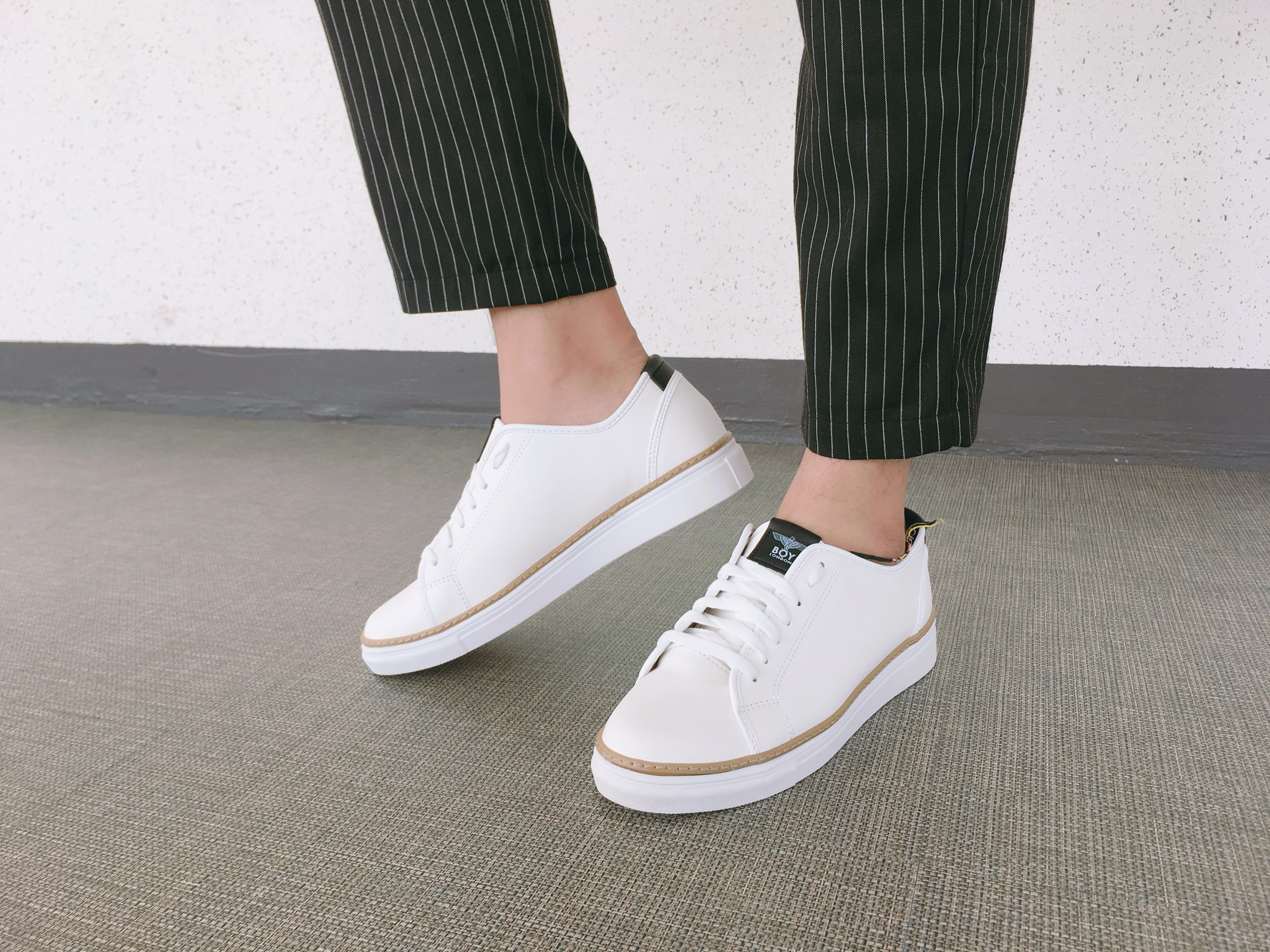 Men Height Shoes Men's tall white black sneaker