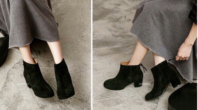 Suede angle boots