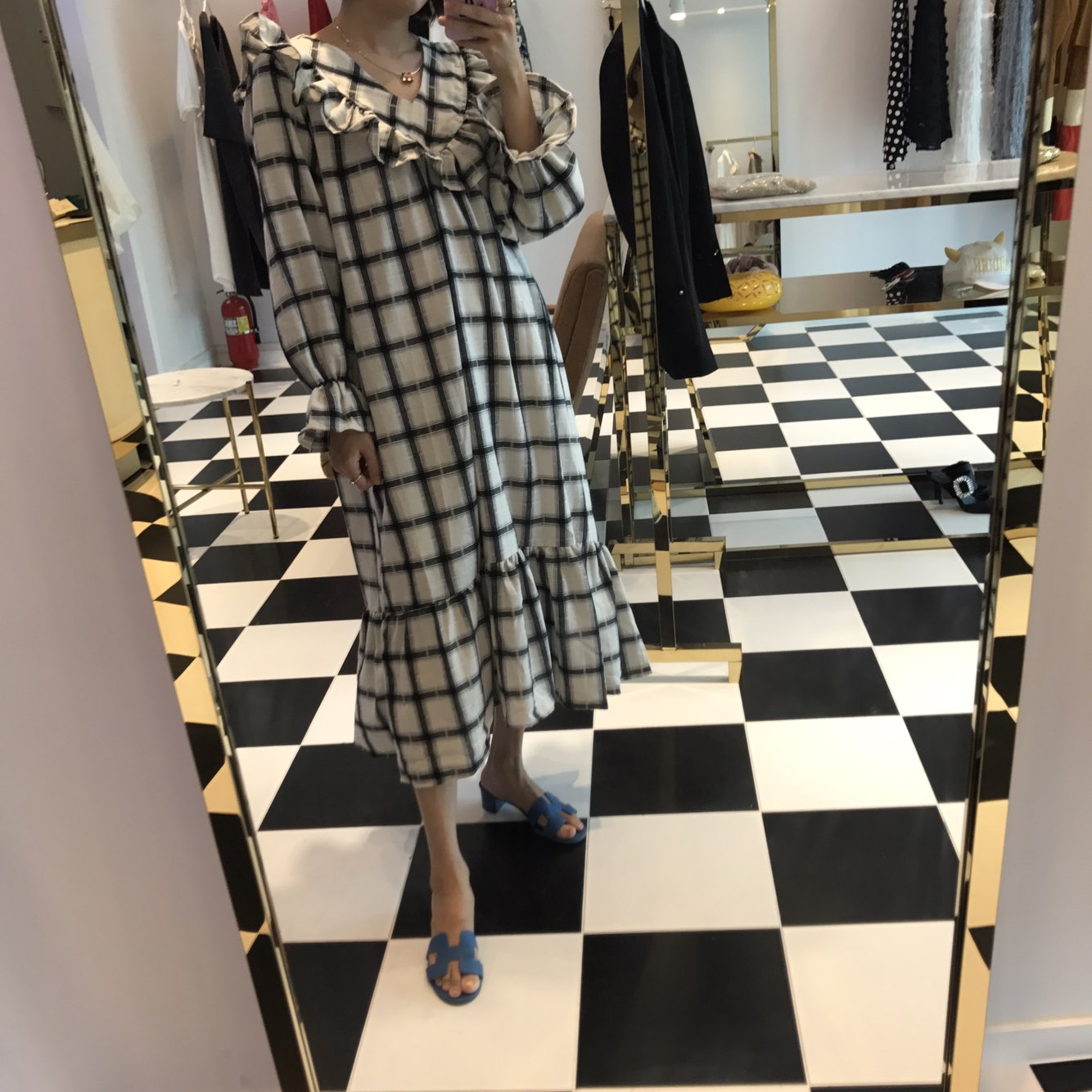 New Women's Dress Heidi Dress Marang Gray Rever