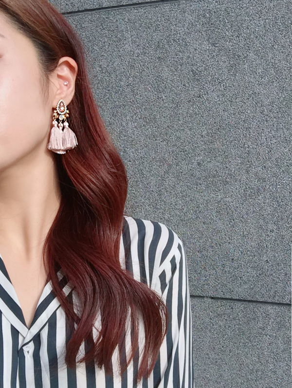 Muse drip antique bold tassel earrings 4color tass