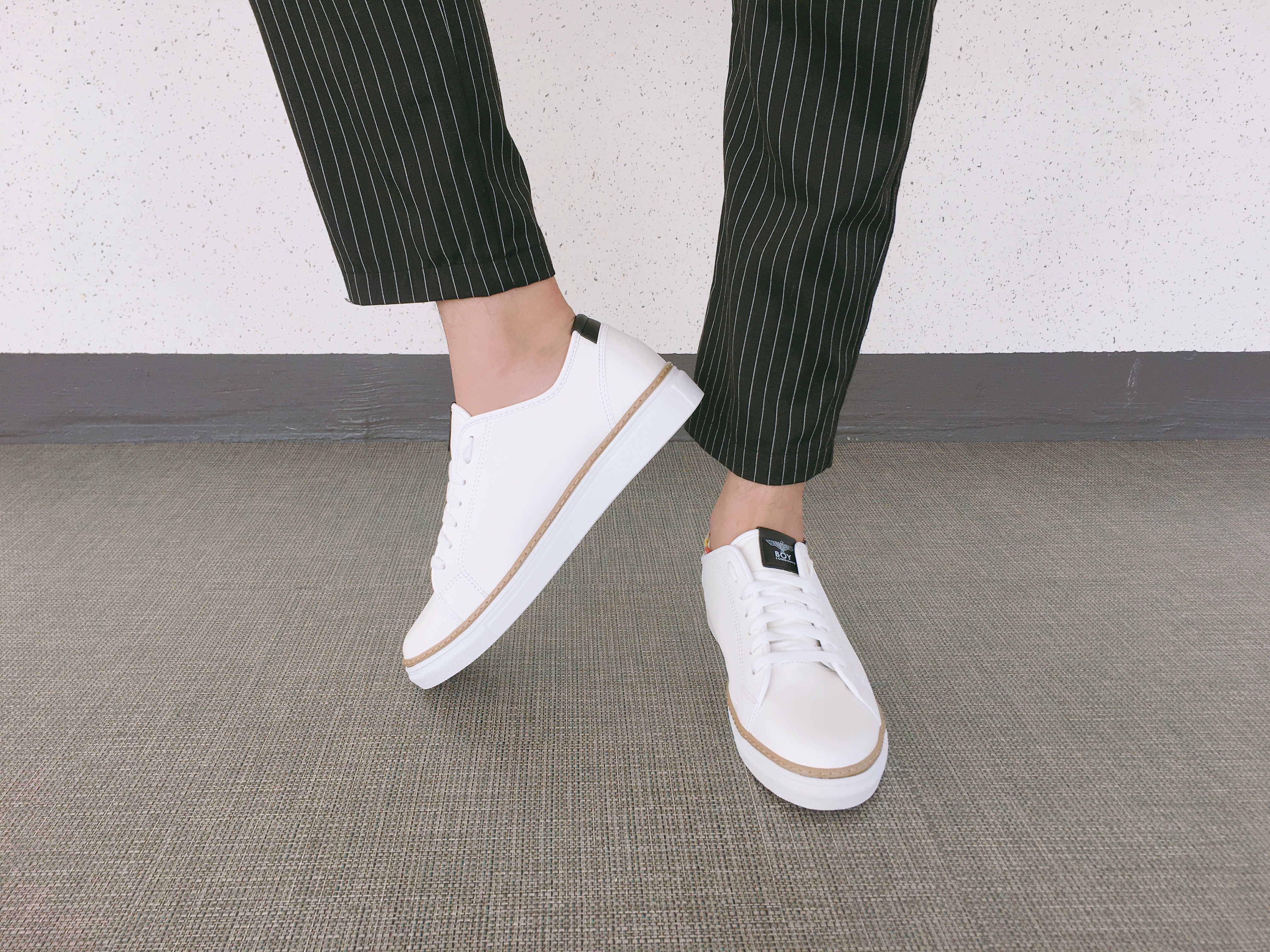 Men Height Shoes Men's tall white black sneaker