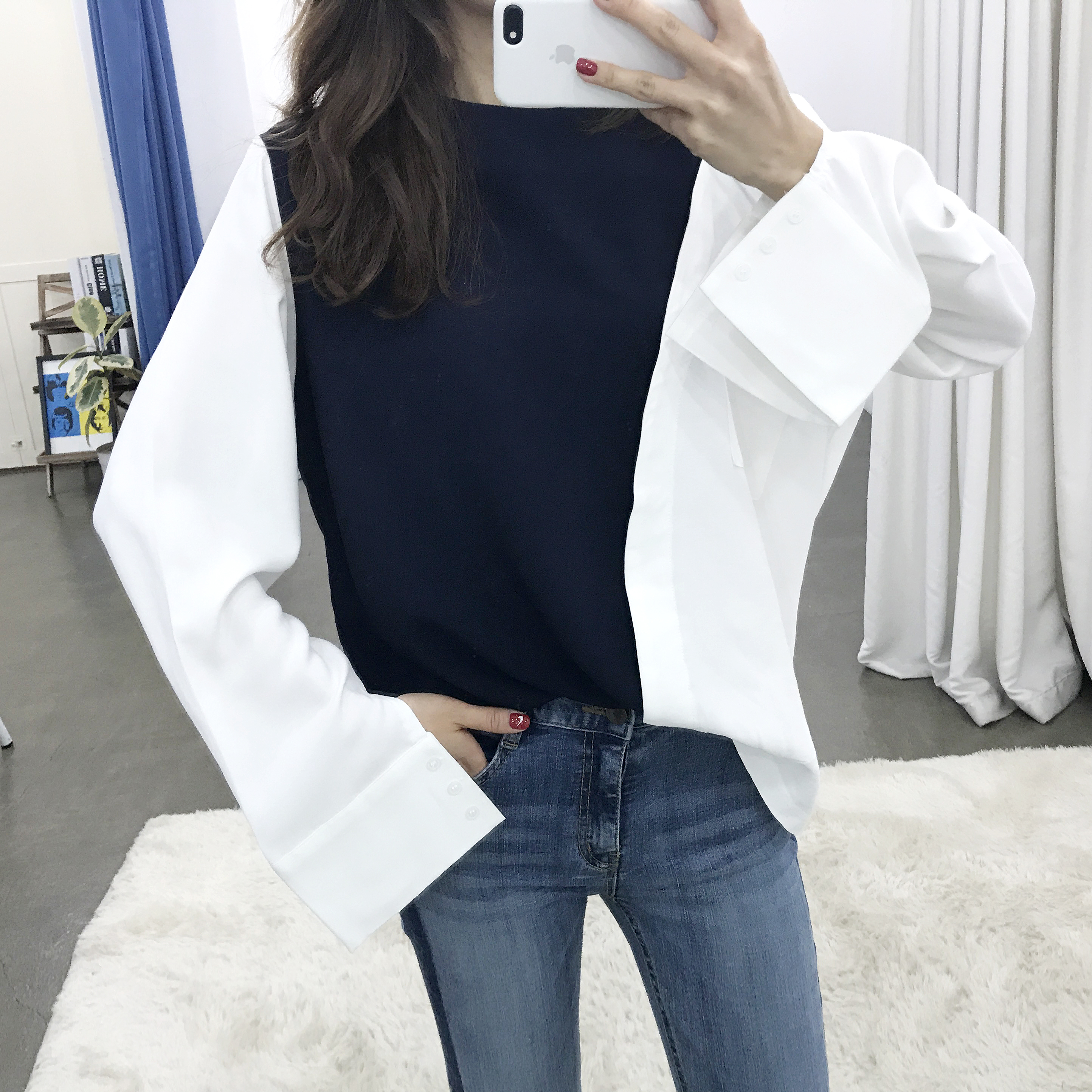 Women Jeans Pants Roll-up color Span Date Denim 20