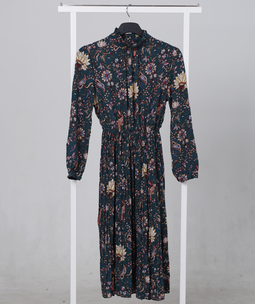 New Women Dress Unique Flower Autumn Long Dress Gr