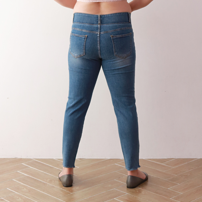 Women Jeans Pants 7CM BABY BANDING Fall Relief Sem